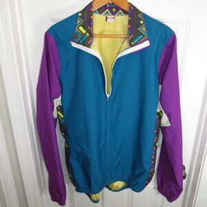 Vintage Trek Full Zip GORE TEX Cycling Colorblock Aztec Jacket Sz XL USA Made